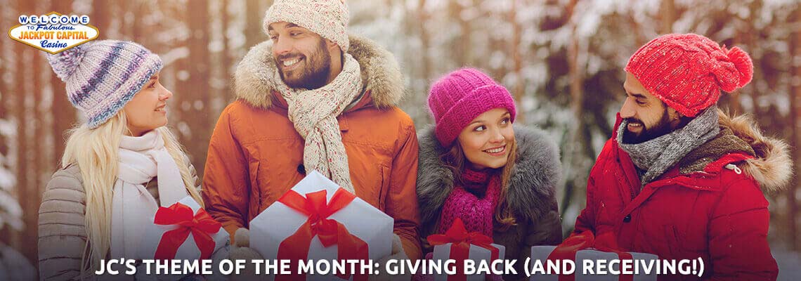 Giving Back (and Receiving!) is this month’s theme. How appropriate during this time, as we head into Christmas with the sole purpose of surprising and being surprised