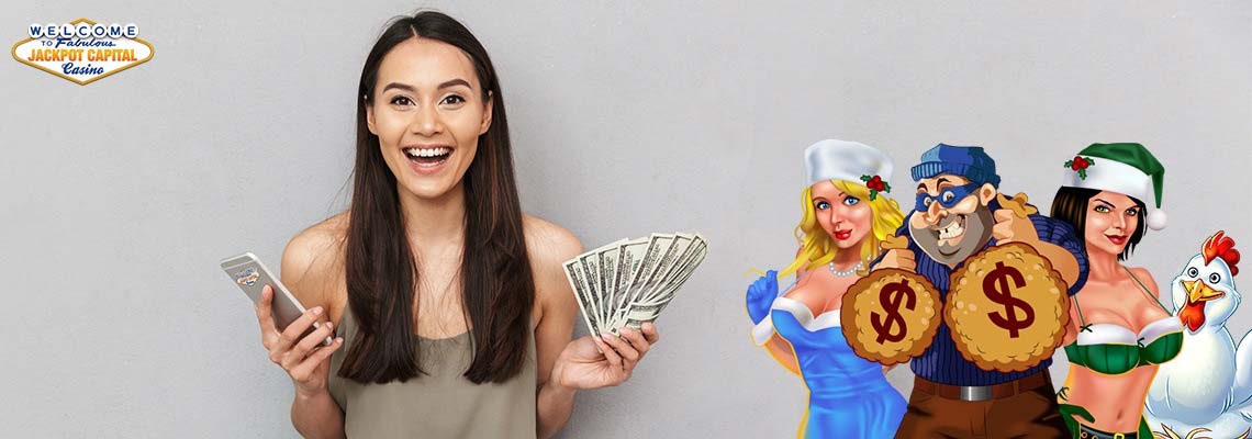 Get free spins with deposits on three games that are hot right now: Cash Bandits 2, Naughty or Nice and Hen House.