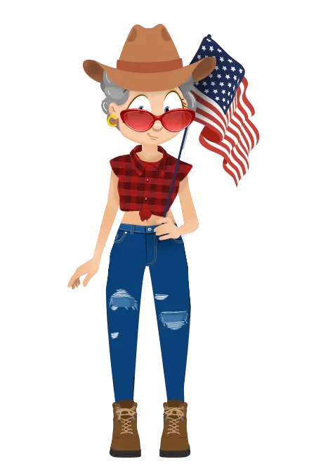 american dream glamma dressed up all american