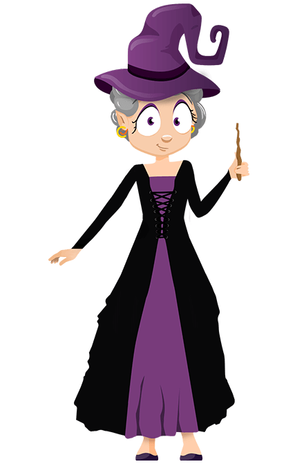 glamma dressed up in a witch dress