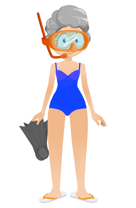  glamma dressed up for a water world adventure