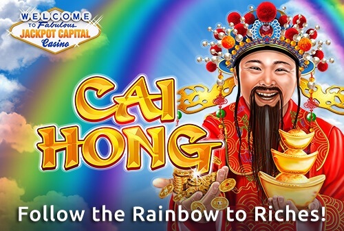 Our new game, Cai Hong features Caishen, the God of Money. We can’t imagine a deity more suitable to help you with a little slot action, can you? Try your luck!