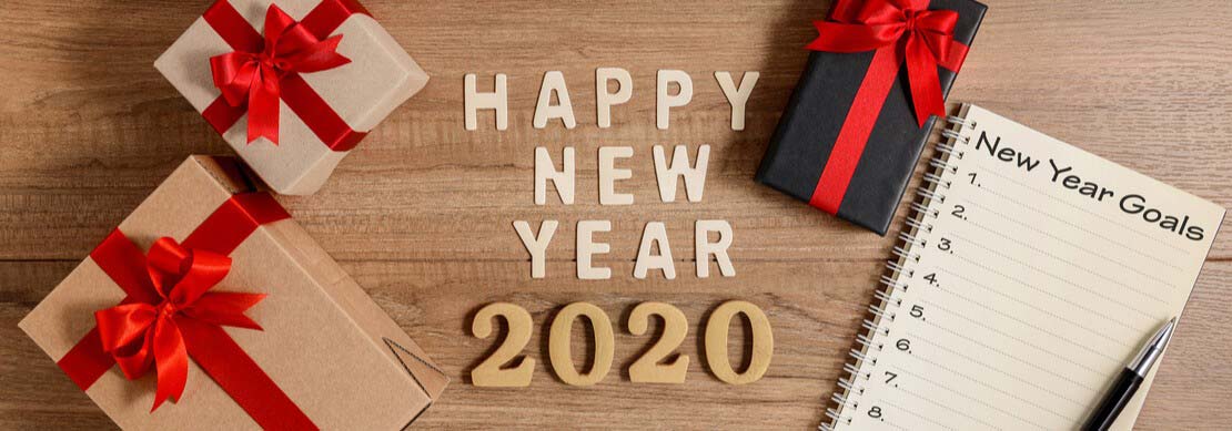 Happy New Year 2020 with a list of New Year’s resolutions