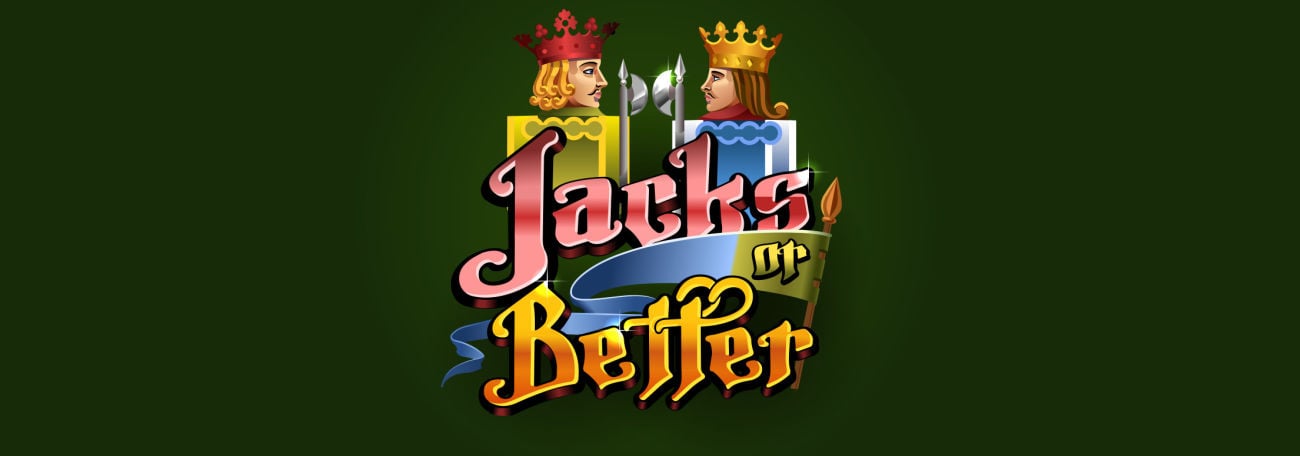 Jacks or Better video poker logo on a dark green background